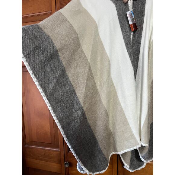 NWT Tresart Cache Women's Wool Alpaca Ecuadorian Poncho Cape Sweater One Size - Picture 8 of 11